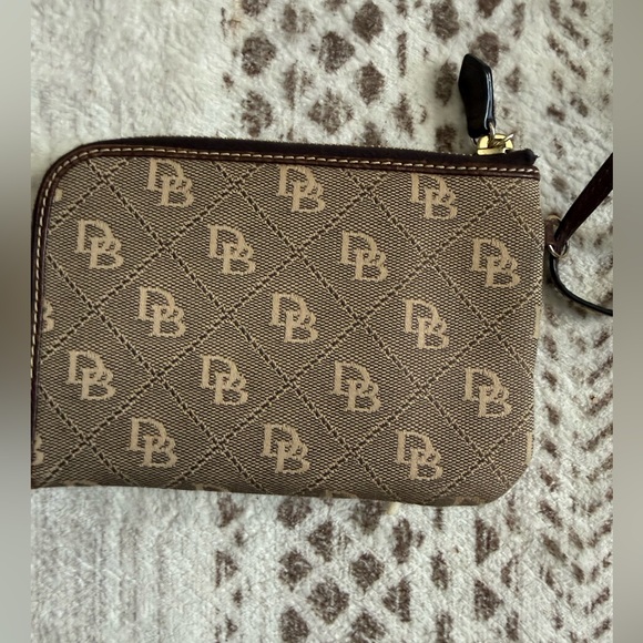 Dooney & Bourke Tan and Brown wristlet Wallet - Picture 2 of 3